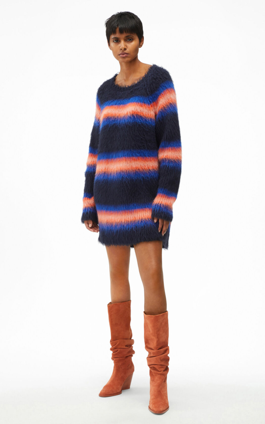 Kenzo Striped sweater Vestidos Mujer Azules | 7914602-EK